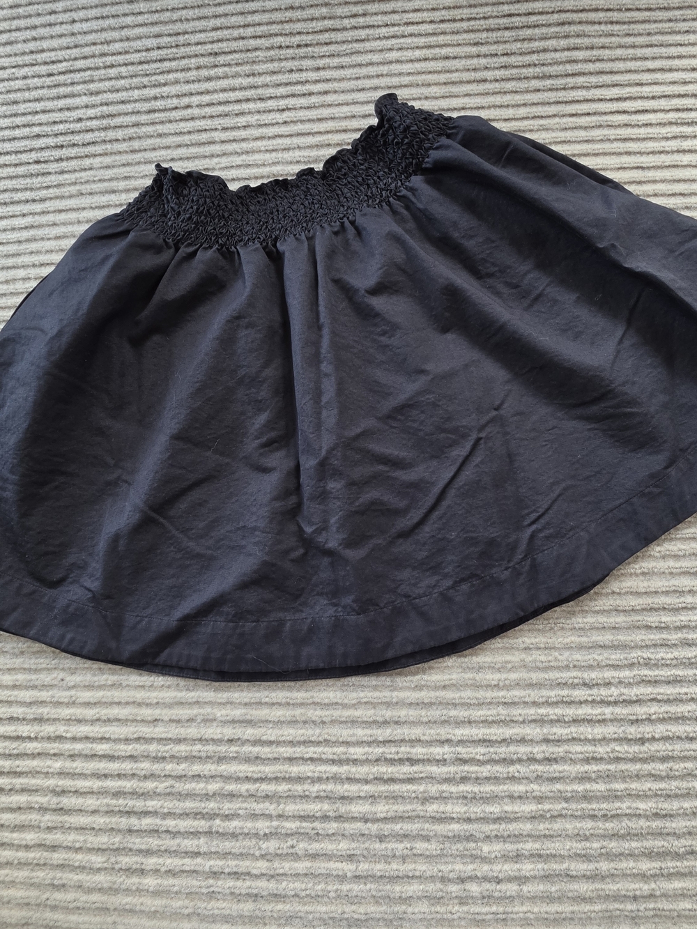 Kate Spade Saturday Linen Women's Small  A-Line Skirt Pull On Black Pockets
